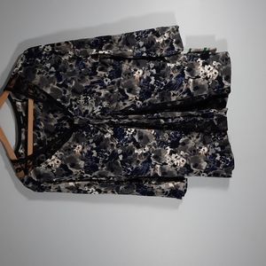 NWT ALFANI  GARDEN MIX PURPLE blouse SZ L